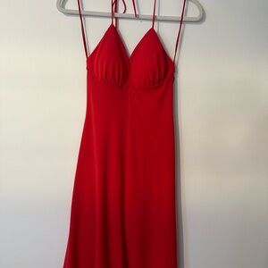 Elegant Red Strappy Dress